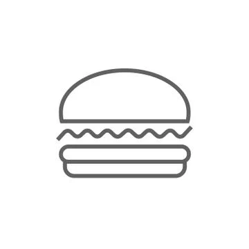 Hamburger line icon Stock Illustration