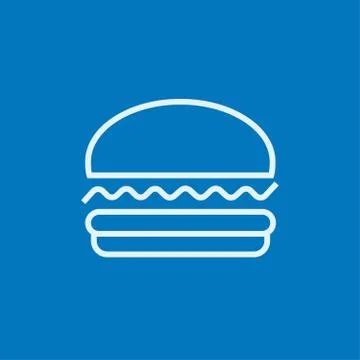 Hamburger line icon Stock Illustration