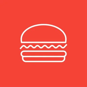 Hamburger line icon Stock Illustration