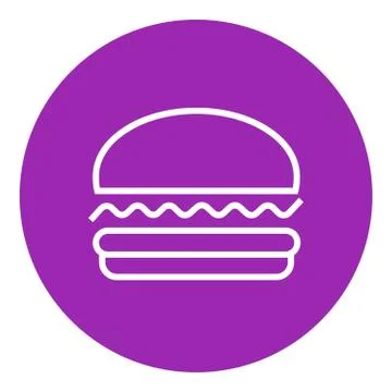 Hamburger line icon Stock Illustration