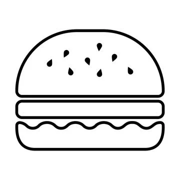 Hamburger line icon. Vector illustration Stock Illustration