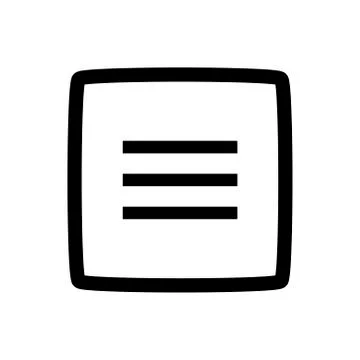 Hamburger menu button outline icon. Symbol, logo illustration for mobile concept Stock Illustration