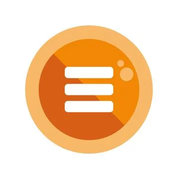 Hamburger menu icon button flat design concept Stock Illustration