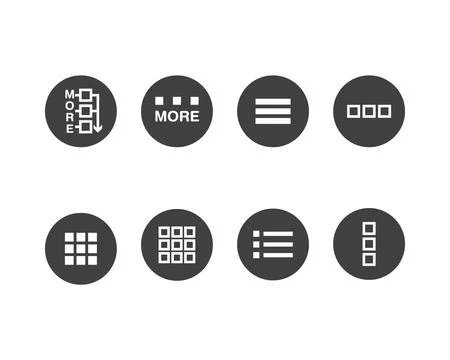 Hamburger menu icon, buttons for website, UI navigation, mobile app, presen.. Stock Illustration