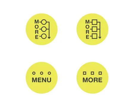 Hamburger menu icon, buttons for website, UI navigation, mobile app, presen.. Stock Illustration