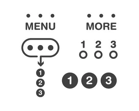 Hamburger menu icon, buttons for website, UI navigation, mobile app, presen.. Stock Illustration
