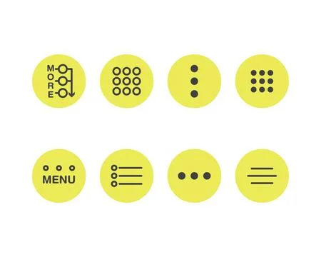 Hamburger menu icon, buttons for website, UI navigation, mobile app, presen.. Stockillustratie
