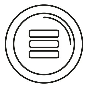 Hamburger menu icon showing website navigation interface Stock Illustration