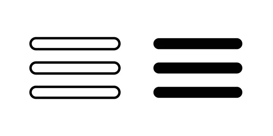 Hamburger menu icon vector symbol graphics Stockillustratie