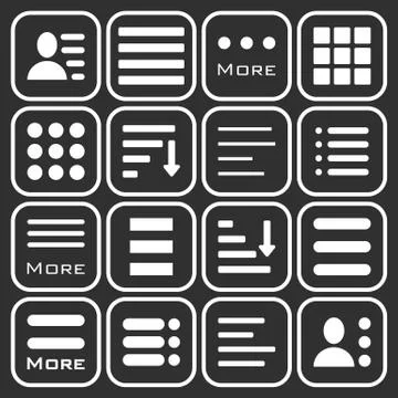 Hamburger Menu Icons Set. Illustrazione stock