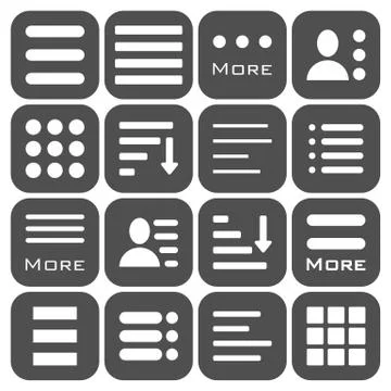 Hamburger Menu Icons Set. Stock Illustration