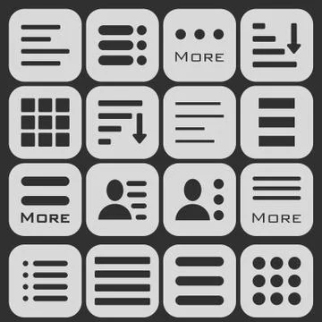 Hamburger Menu Icons Set. Illustrazione stock