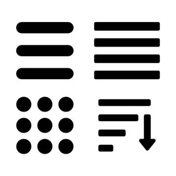 Hamburger Menu Icons Set. Stock Illustration