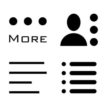 Hamburger Menu Icons Set. Stock Illustration