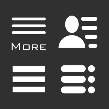 Hamburger Menu Icons Set. Stock Illustration
