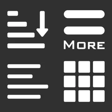 Hamburger Menu Icons Set. 스톡 일러스트
