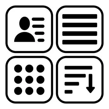 Hamburger Menu Icons Set. Stock Illustration