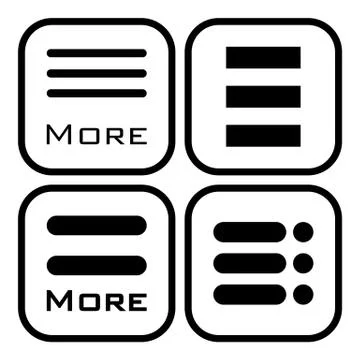 Hamburger Menu Icons Set. Stock Illustration