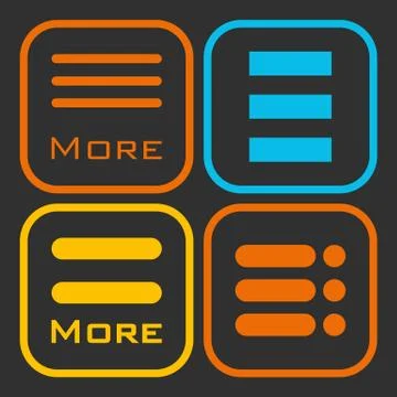 Hamburger Menu Icons Set. Illustrazione stock