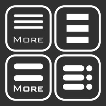Hamburger Menu Icons Set. 스톡 일러스트