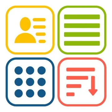 Hamburger Menu Icons Set. Stock Illustration