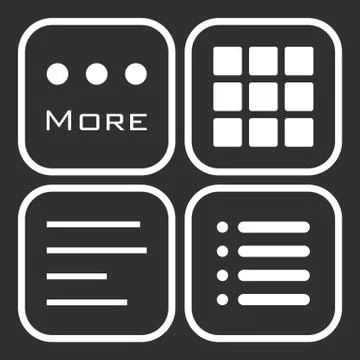 Hamburger Menu Icons Set. Stock Illustration