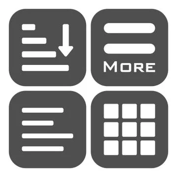 Hamburger Menu Icons Set. 스톡 일러스트