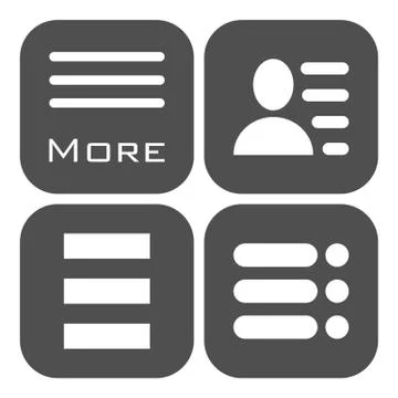 Hamburger Menu Icons Set. Stock Illustration