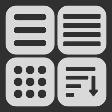 Hamburger Menu Icons Set. Stock Illustration