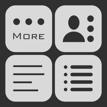 Hamburger Menu Icons Set. 스톡 일러스트