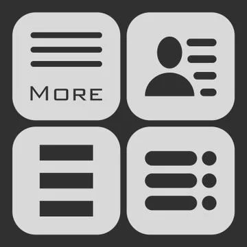 Hamburger Menu Icons Set. Stock Illustration