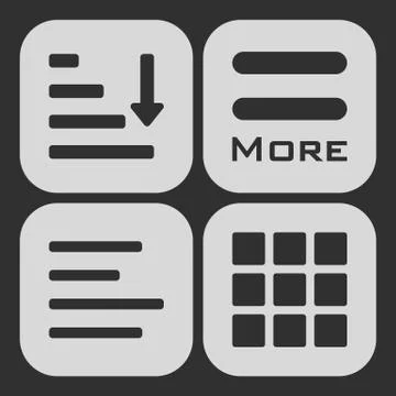Hamburger Menu Icons Set. Stock Illustration