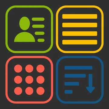 Hamburger Menu Icons Set. 스톡 일러스트