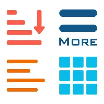 Hamburger Menu Icons Set. Illustrazione stock