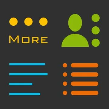 Hamburger Menu Icons Set. Stock Illustration