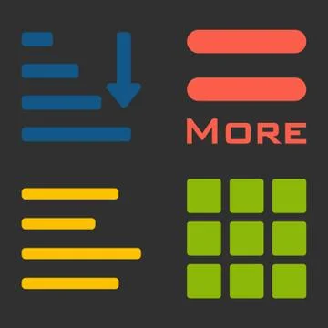 Hamburger Menu Icons Set. Stock Illustration