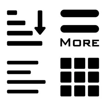 Hamburger menu icons set. Stock Illustration