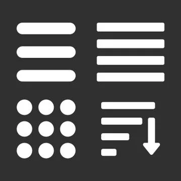 Hamburger menu icons set. Illustrazione stock