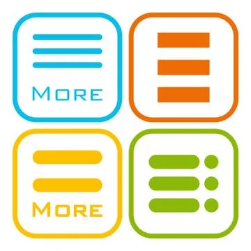 Hamburger Menu Icons Set. Illustrazione stock