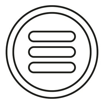 Hamburger menu navigation icon for web design Stockillustratie