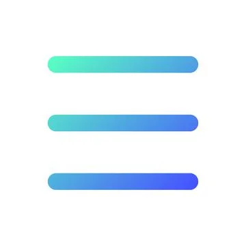 Hamburger like menu pixel perfect gradient linear ui icon Stock Illustration