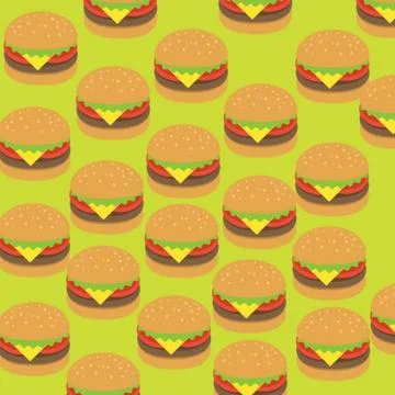 Hamburger pattern Stock Illustration