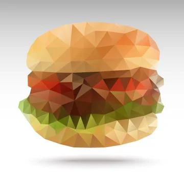 Hamburger Polygonal geometric Stock Illustration