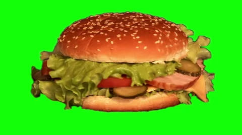 Hamburger rotating 02 Stock Footage 45737774