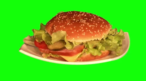 Hamburger rotating 06 Stock Footage 45777577