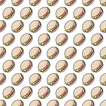 Hamburger Seamless Pattern Vector Hamburger Seamless Pattern Copyright: xZ... Stock Photos