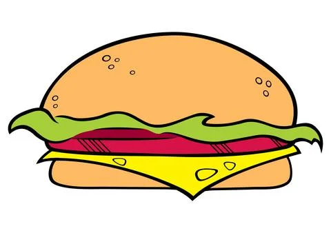 Hamburger simple symbol Stock Illustration