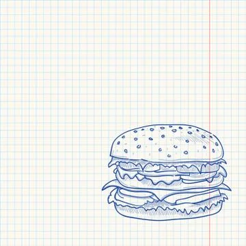 Hamburger Sketch Stock Illustration