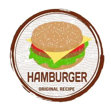Hamburger stamp Stock Illustration