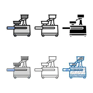 Hamburger stylized presses color icon vector Stock Illustration